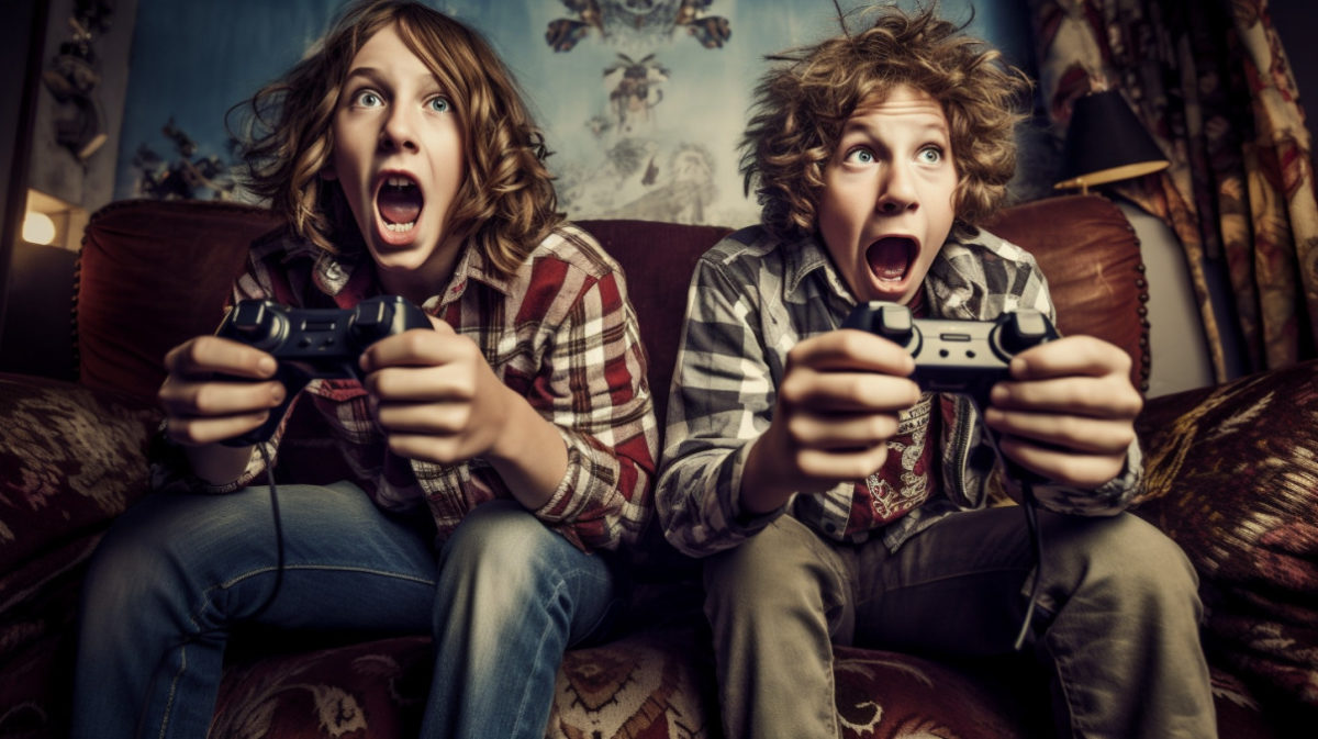 enfant jeux video joue, addict